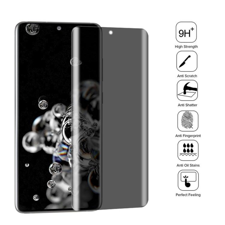 For Samsung Galaxy S20 Ultra 0.3mm 9H Surface Hardness 3D Curved Surface Privacy Glass Film