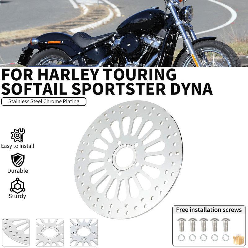 Chrome Plating Front Rear Brake Disc Rotor Stainless Steel For Harley TOURING SOFTAIL SPORTSTER DYNA Motorcycles Accessories