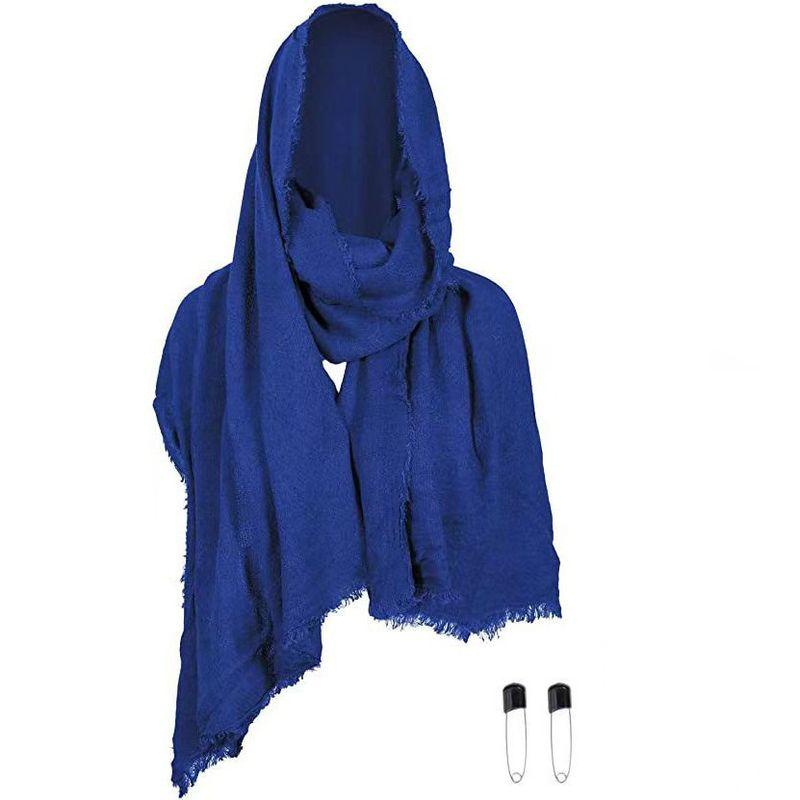 2023 Amazon Halloween Larp Medieval Knight Renaissance Retro Hooded Cloak Cosplay Shawl Blue One size