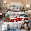 Christmas Quilt Doona Duvet Cover Set Double Queen King Size Bedding Pillowcases