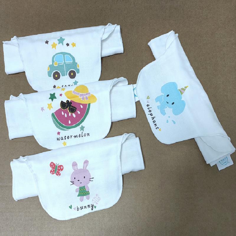 Toalhas de Gaze Absorventes de Suor de Algodão de 4 Camadas para Bebês, 3 Peças, para Recém-Nascidos e Crianças Pequenas