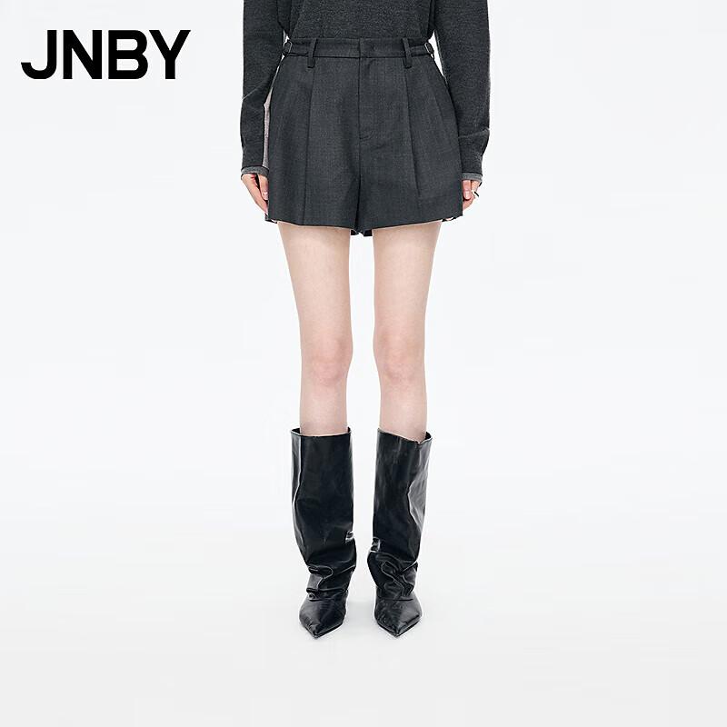 

JNBY Women s Loose Fit Straight-Leg Wool Blend Shorts M