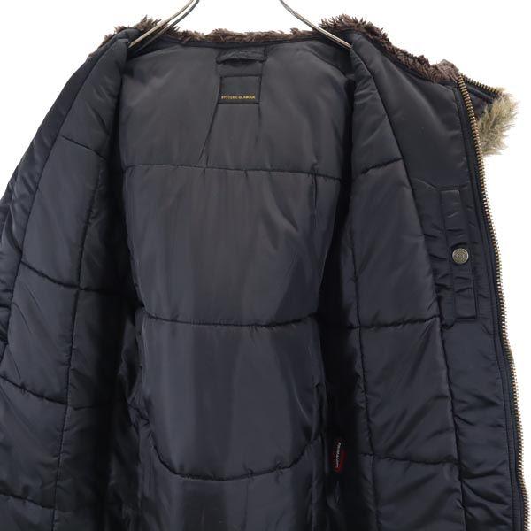 HYSTERIC GLAMOUR Military Coat FREE Black Filled with Cotton Women Used