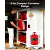 VEVOR Safety Gas Can, 19 L Type II Red Safety Can for Gasoline with Stainless Steel Flame Arrester, Self-Closing Lid, and Flexible Metal Spout