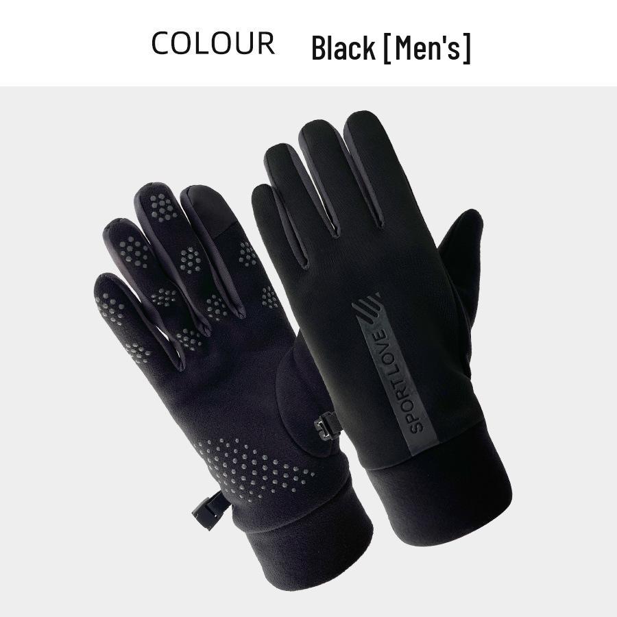 Breathable, Thickened Fleece-Lined Touchscreen Cycling Gloves - Non-Slip, UV Protection for Outdoor Autumn and Winter Sports