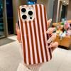 Cute Striped Phone Case for 17 Pro Max 16 15 Plus 14 13 Case Soft TPU Slim Shockproof Phone Cover for Women Girls