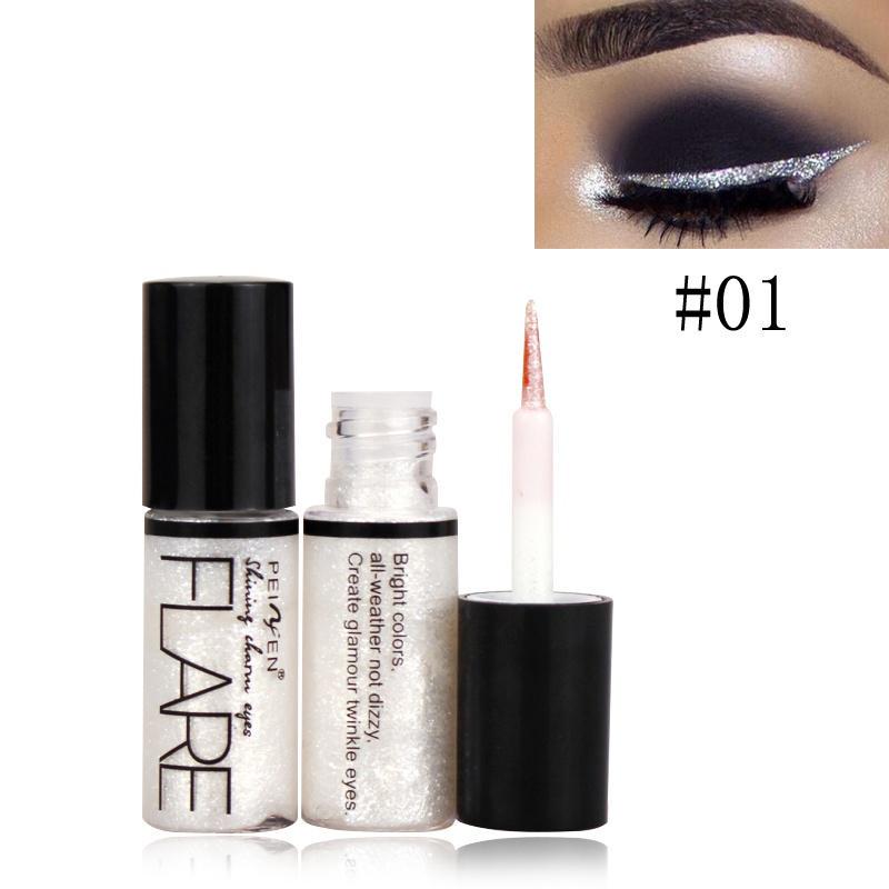 

Сияющая блестящая жидкая подводка для глаз, водостойкая, супер сверкающая, с бриллиантами, с мерцающим цветом, подводка для глаз для макияжа 01