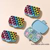 Mini 6 Grid Diamond Painting Pill Case Classification Storage Moisture-proof Pill Dispenser Portable Drug Storage Box