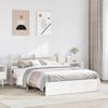 VidaXL Bed Frame with Headboard White 140x200 Cm Solid Pine Wood, Bed, Solid Wood Bed Frame, Bedroom Furniture At 3306737