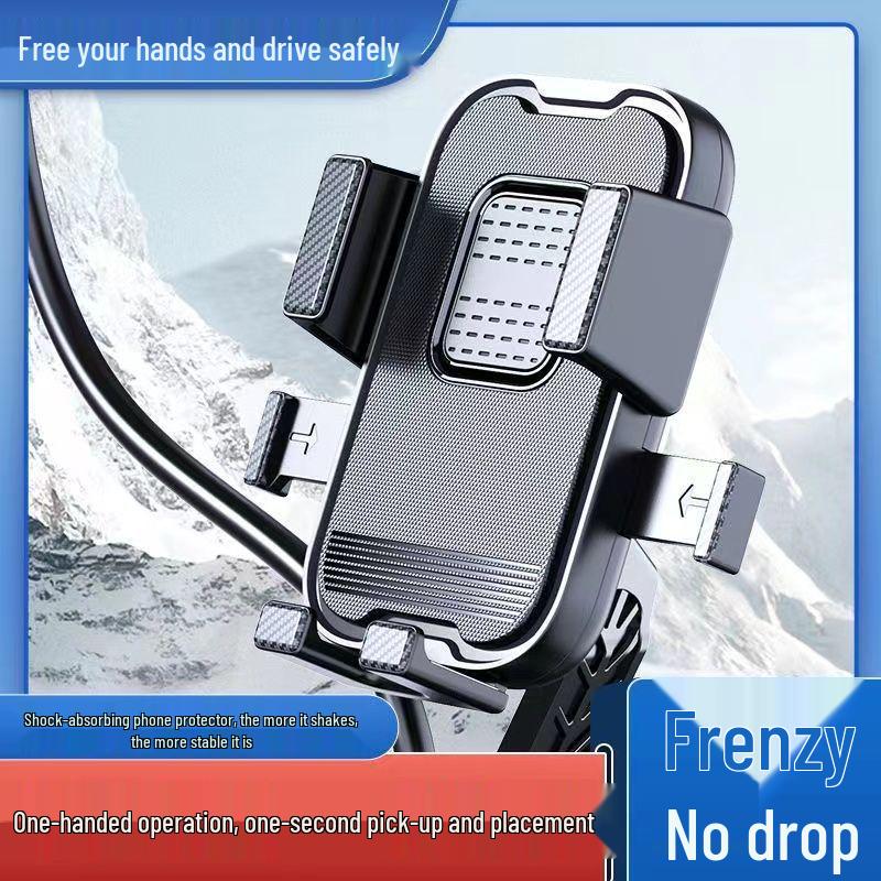 Anti-Shake Electric Scooter & Motorcycle Phone Mount for Food Delivery and Bicycle Navigation