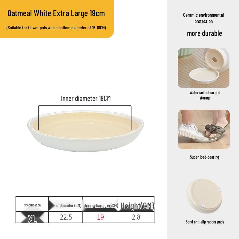 Große Keramik-Auffangschale für Sukkulenten und Bonsai