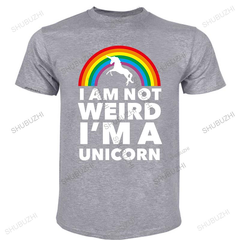 

New summer t shirt black short sleeve tops for men I AM NOT WEIRD I M A UNICORN Men O-neck streetwear print Teeshirt oversized 4XL