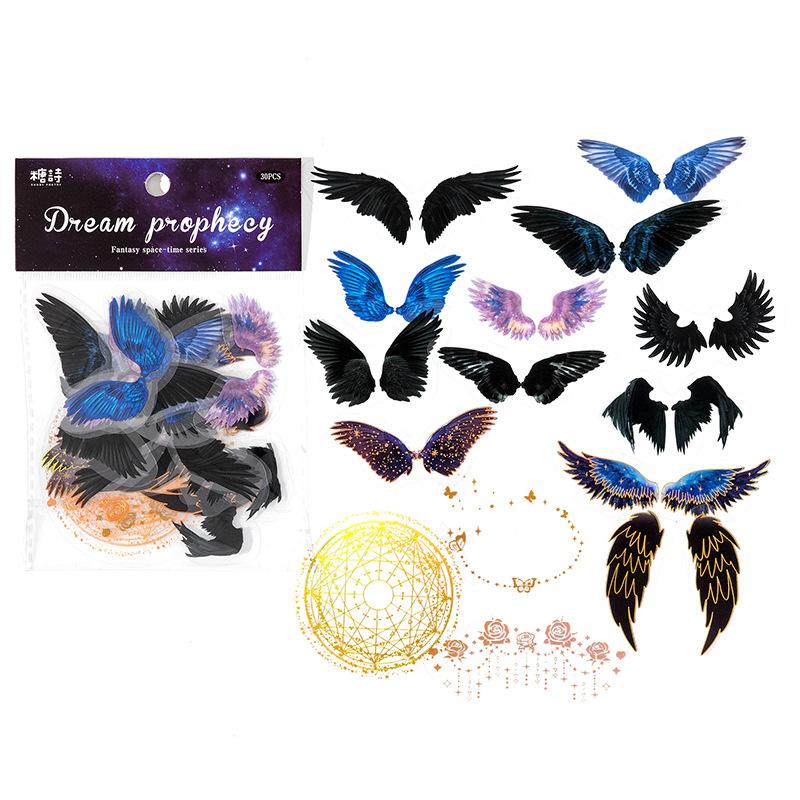 30Pcs/set Kawaii Scrapbook Stickers Fantasy Time Scrapbooking Supplies Diary Planner Decorative Craft Stationery Sticker LXY