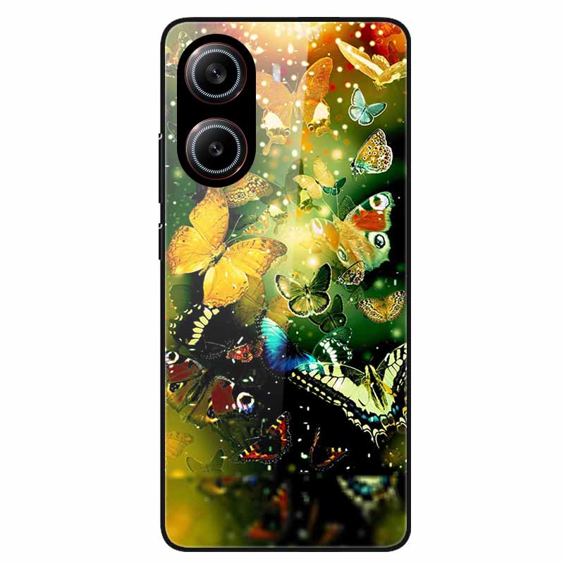For Poco X7 Pro 5G Case Flower Hard Back Cover Tempered Glass Cases for Xiaomi Poco X 7 Pro X7Pro Hard Shells PocoX7Pro 2025 New