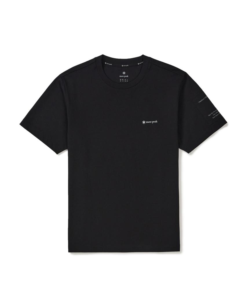 SNOWPEAK APPAREL Aerocool Woven Patch Short Sleeve T-Shirt (S26Mmfts28) Black