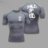 Summer Men Compressed Shirt Sports Quick Drying Fitness T-shirt Tight Faith Inspired" Back Print Jersey - Stretchy Short Sleeve