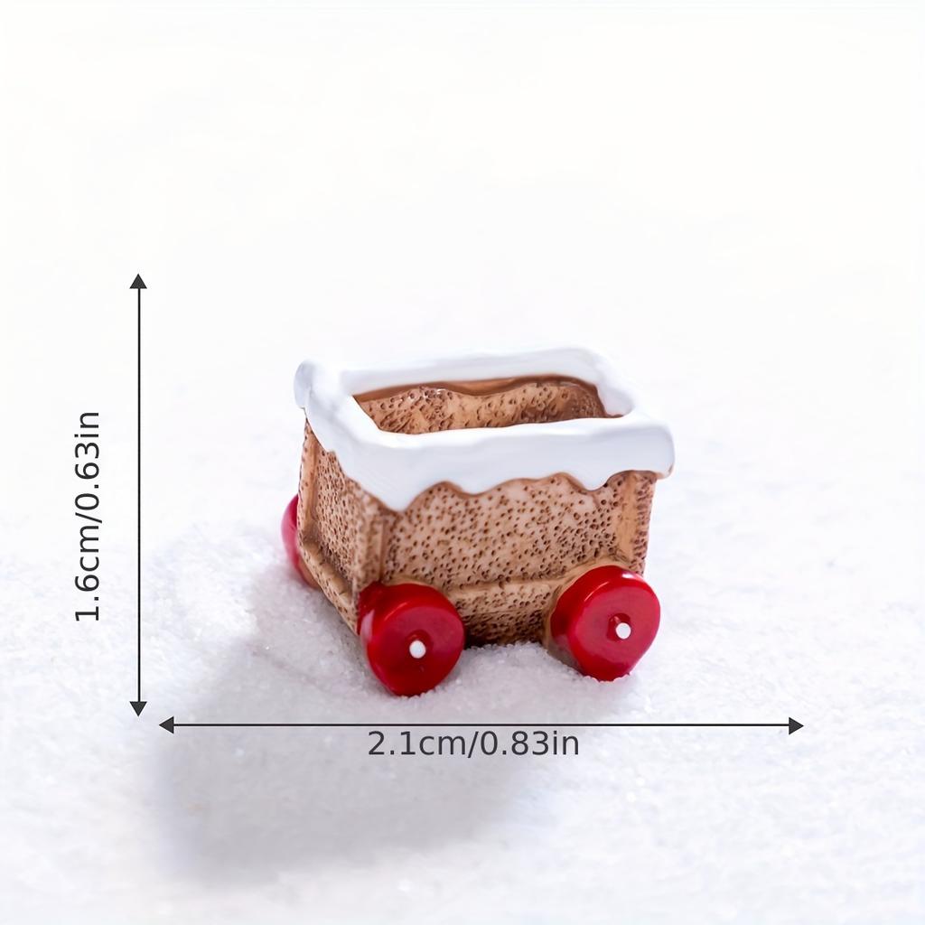 Christmas Gingerbread Man Design, Resin Decorative Accessories, Mini Gift Decorative, DIY, Content: Gingerbread Man, Christmas Tree, Train