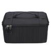 Fordable Protective Insert Partition Handle Camera Lens Bag Case Pouch (Black)