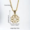 New European and American Flower Pendant with Pearl In The Middle and 5mm Fried Dough Twists Chain for Women's Elegant Accessories Necklace