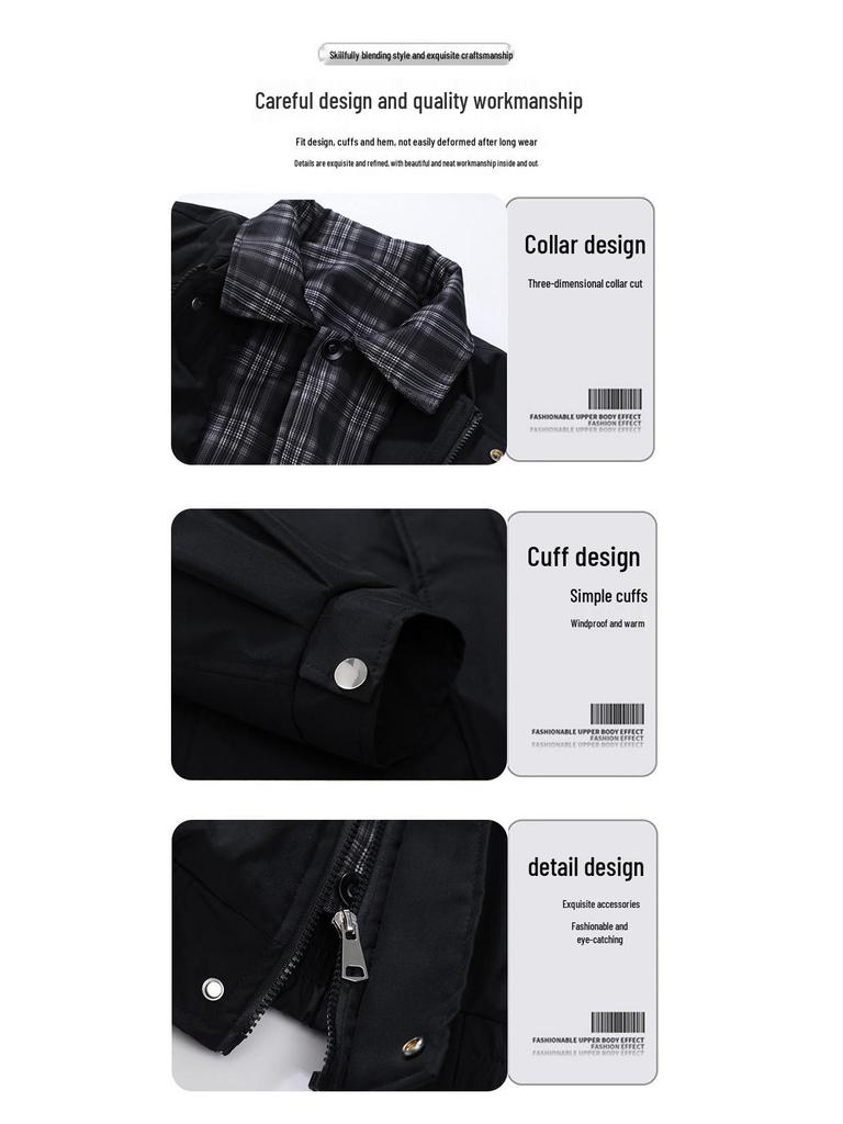 Men's Autumn Winter Thickened Executive Jacket - Old Money Style Warm Cotton Padded Coat