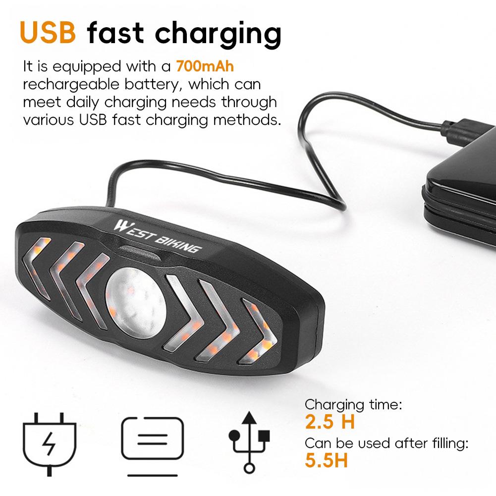 Rechargeable Warning Bike Lights with Turn Signals Cycling Back Light Wireless Remote Control Bike Rear Light for Night Riding