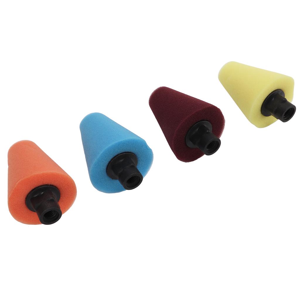 Radpolierschwamm Bohrmaschine Polierkegelförmiger Schwamm mit verschiedenen Härtegraden für PKW-Radnabe