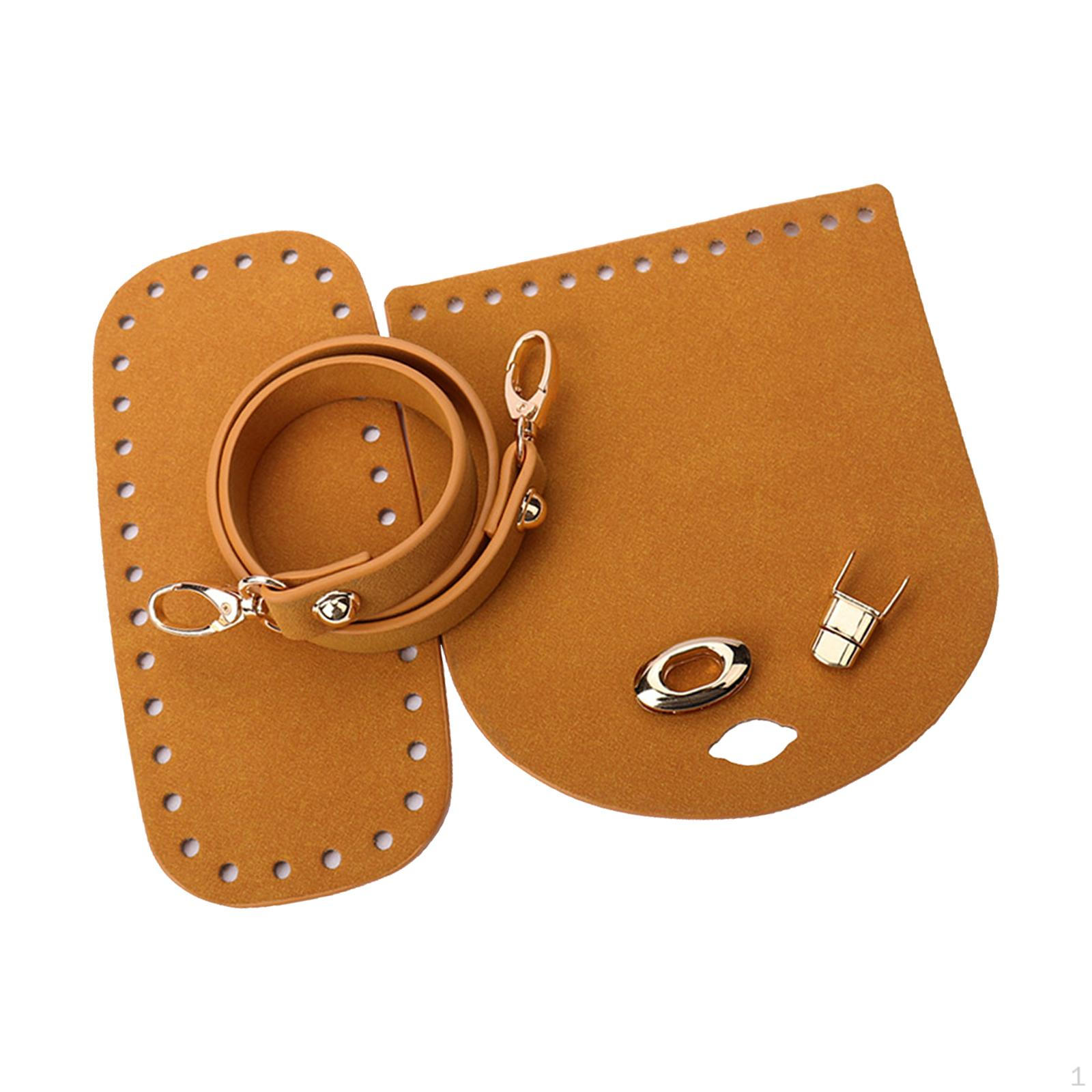 

DIY сумка из искусственной кожи, набор для вязания, нижний плечевой ремень, крышка для вязания крючком жёлтый