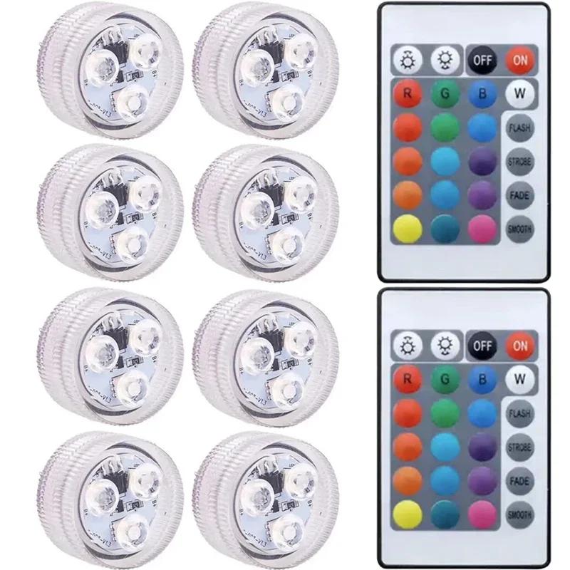Waterproof Underwater Light, Submersible LED Lights, with Remote Control,  Tub Lamp 16 Colors Changing Shower Lamps