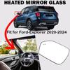 Mirror Glass Driver Left Side Heated w/Blind Spot For 2020-2024 Ford Explorer LH