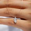 Fishing Line Women Moissanite Necklace Pendant Original 925 Sterling Silver Jewelry Moissanite Diamond  Necklace for Women