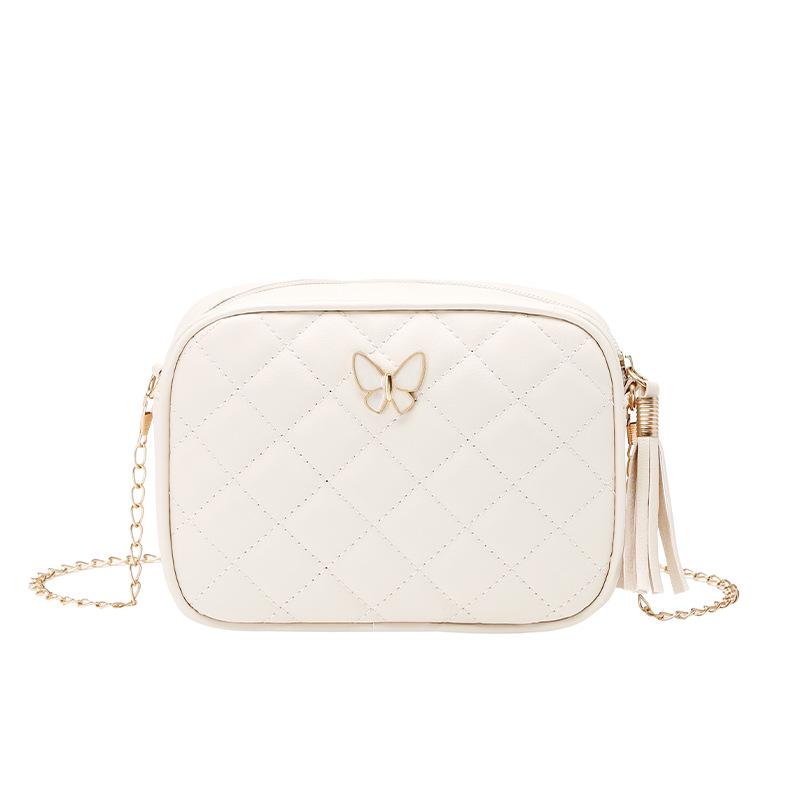 Женская сумка для фотокамеры с вышитой цепочкой 2022 года - маленькая модная сумка для мобильного телефона белый 846₽