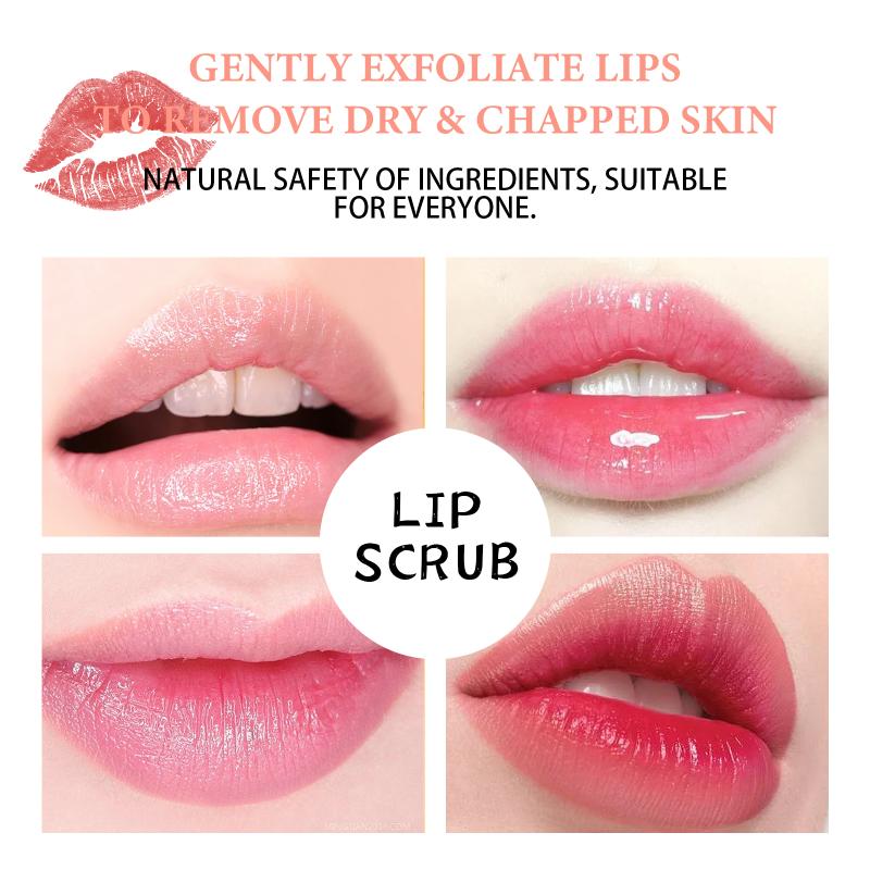 Eelhoe Lip Scrub Fruit Strawberry Orange Honey Brightening Exfoliating Deep Cleaning Dead Skin Lipstick Moisturizing Lip Care