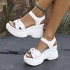Women's Platform Sandals - 2026 Summer Velcro Wedge, Thick Sole, Plus Size, Beach-Ready