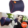 Memory Cotton Foam Blue Car Seat Headrest Pad Head Neck Cushion Pillow Soft