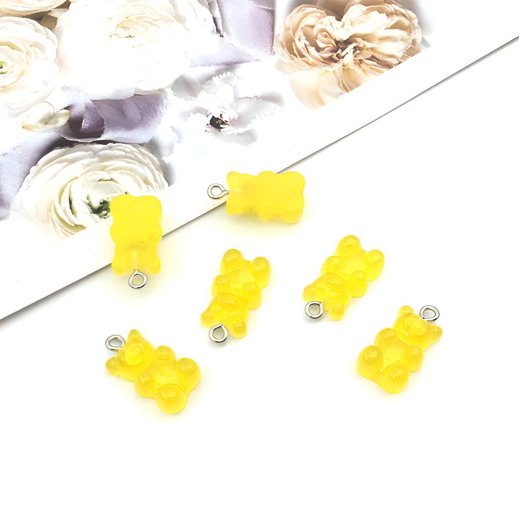 Bear Candy Resin Lollipop Pendant: Mix 32 DIY Jewelry & Toy Accessories Lucky Bag for Kids