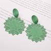 Big Black Flower Drop Kolczyki dla kobiet Hollow Netto Wisiorki Przesadzone Rock Osobowość Wedding Party Vintage Ear Jewelry