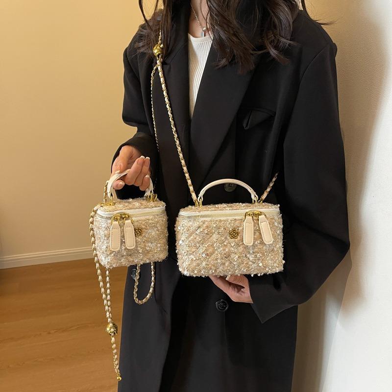Rhombus Chain Handbag Bag Women's Autumn and Winter New Trendy Shoulder Messenger Bag Niche Versatile Small Square Bag