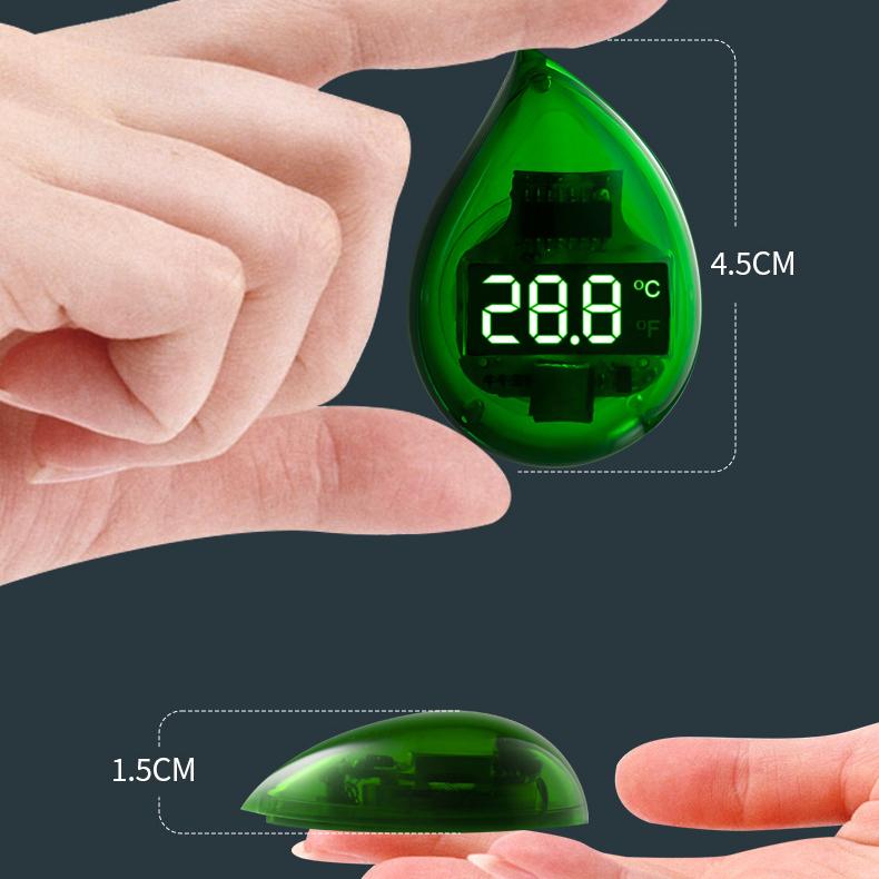 Fish Tank Thermometer Mini Small Electronic High-precision LED Hot Belt Fish Turtle Tank External Attached Aquarium Temperature Measurement