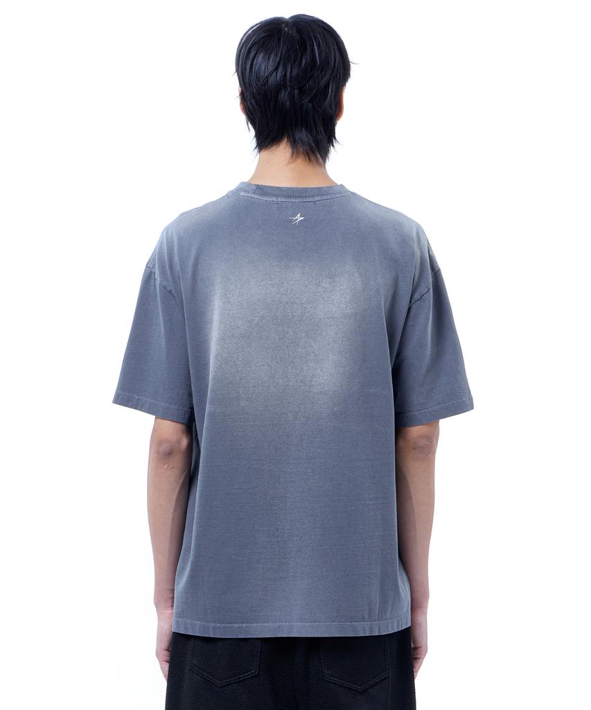 Loghideumatin F35 Garment Dyed Brush T-Shirt (Blue)