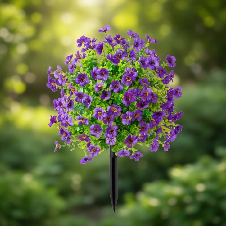Realistic Flower Stake 22Inch High Artificial Plant Outdoor Plastic Flower For Garden Patio Front Porch Yard Landscaping