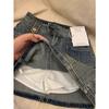 Women's Retro High Waist A-line Denim Skirt - Slimming, Hip-Hugging, Elastic Fit for Spring/Summer 2026