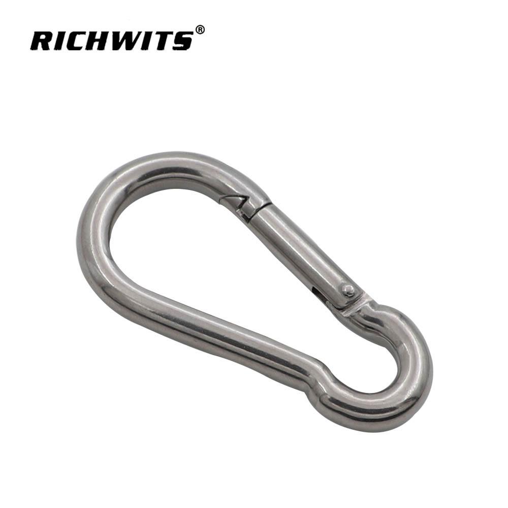 Stainless Steel Spring Carabiner Hook for Outdoor Climbing and Rope Swing