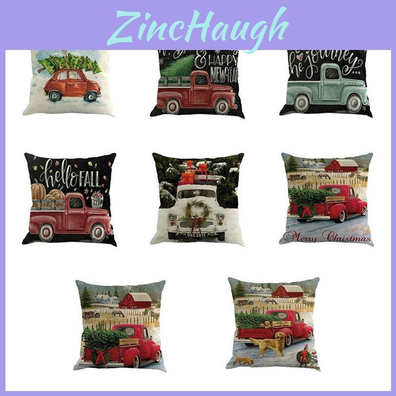 Elegant Christmas Throw Waist Pillow Case In Premium Quality Cotton Linen Material