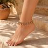 Layered Ankle Jewelry Retro Style Anklet Adjustable Fit Thin Chain