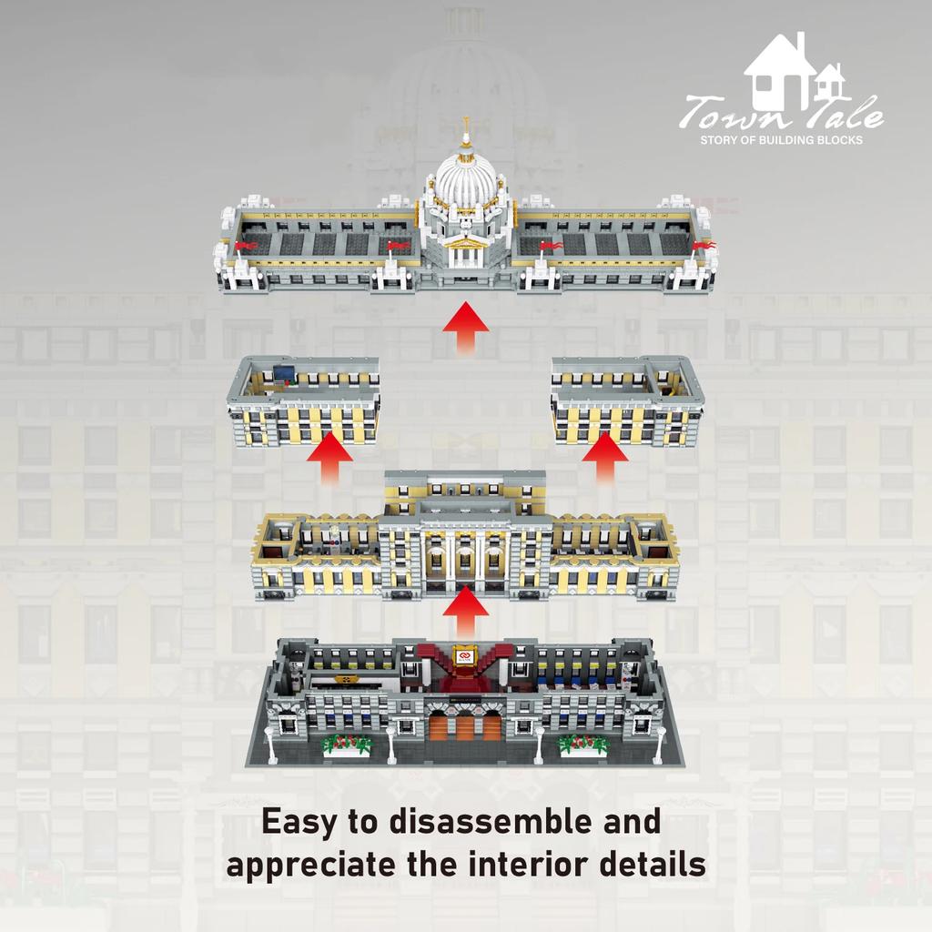 10423PCS Classical Bank Building Blocks MOC Bank Street View Model Bricks Desktop Decoration Diy Toys For Kids Holiday Gifts