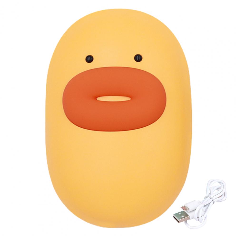 

Грелка для рук, практичная, с двумя передачами, пластиковая, мультяшная, симпатичная, мини-грелка для рук, внешний аккумулятор для ежедневного использования жёлтый