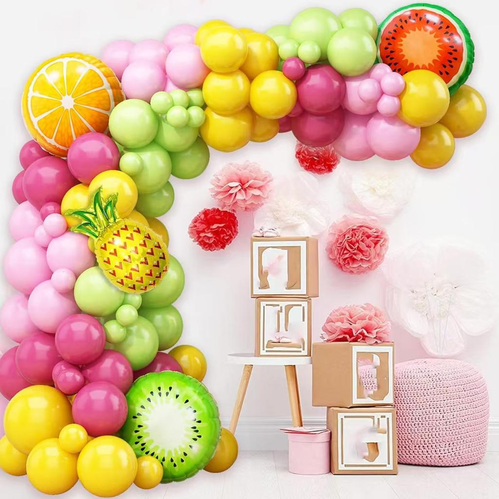 Tropical Hawaiian Balloon Set 113 Watermelon Kiwi Bo Kiwi Aluminum Film Balloon
