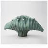Abstract Ceramic Handicrafts Pleated Flowerpot Shell Vase Wavy Flower Vase Flower Arrangement Home Decoration Accessories