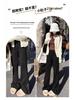 Women's Slimming High-Waist Fleece Lined Micro Flare Yoga Pants with Zipper - Autumn/Winter Trend