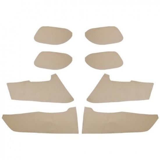 1 Set Beige Leather Car Inner Door Panel & Armrest Cover For Honda Accord 8th